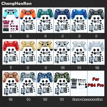 ChengHaoRan Full Shell cu Butoane Mod Kit Pentru Sony PS4 Pro Slim 4.0 V2 JDS-040 JDM 040 Controller Coajă de Locuințe Acoperi Caz