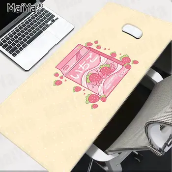 Maiya Personalizate de Moda se Răcească Japoneze Kawaii Lapte cu Căpșuni Frumoase Anime Mouse-ul Mat de Cauciuc Calculator PC Gaming mousepad