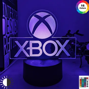 Joc XBOX Acasă Joc cel Mai bun Cadou pentru Băiat Lumina de Noapte LED USB Direct de Aprovizionare App de Desene animate pentru Copii de Control Cadouri 3d Lampa