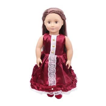 18 Inch American Doll Rochie Frumoasa de Seara Dantela Rochie Nou-născut Fusta Fete Jucarii pentru Copii Accesorii se Potrivesc 43 Cm Băiat Păpuși c130