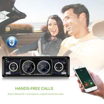 Onever Bluetooth 1-Din Car Audio Stereo În planșa de Bord, Radio MP3 Player, Suport USB/TF/AUX/Receptor FM cu Telecomanda
