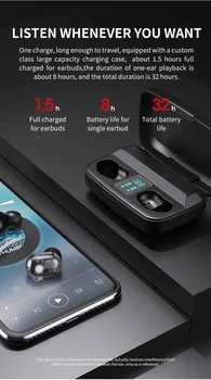 De Vânzare la cald Nou M13C Transparență Căști fără Fir Bluetooth HD Căști Stereo Blutooth Sport rezistent la apa Căști Căști