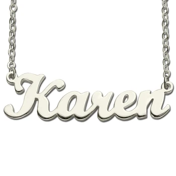 AILIN Argint 925 Numele Colier Placat cu Aur de 18K Personalizate Coliere Femei Personalizate Bijuterii Cadouri Pentru Mama Iubita