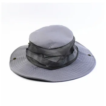 În Aer Liber De Vară Respirabil Pescar Net Pălărie, De Culoare Solidă Pentru Bărbați Și Femei Alpinism Parasolar Pălăria Pălăria De Pescuit De Agrement