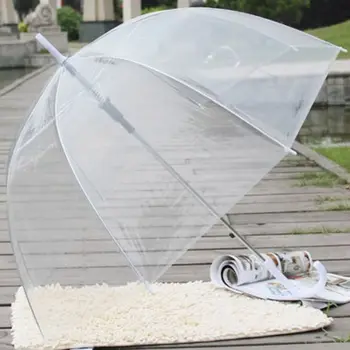 Moda Limpede Transparent Cu Bule Forma De Cupola De Așteptat În Aer Liber Windproof Umbrele Printesa Plivitul Decor