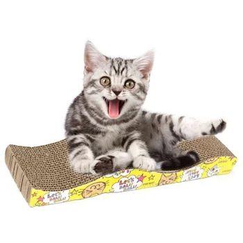 Noi Amuzant Pisica Pisoi Hârtie Carton Ondulat Zero Bord Pad Scratcher Saltea Pat Gheare de Îngrijire pisica jucării 12*5*44cm