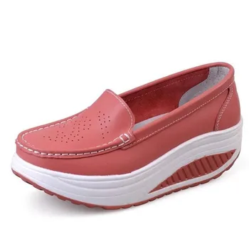 Balansoar pantofi femei pantofi respirabil gol singur pantofi pentru femeie pantofi de asistentă alb fund gros casual pantofi de călătorie mama pantofi