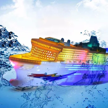 Copii de Colorat Ocean Liner Barcă Navă Electric Intermitent LED Lumina Jucărie de Sunet Diecasts & Vehicule de Jucărie jucarii copii barca Intermitent