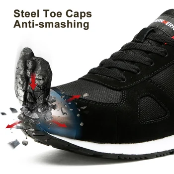 LARNMERN bombeu metalic de Siguranță Pantofi Bărbați în aer liber SRC Non-alunecare, Anti-static, Cizme de Lucru Adidași Usoare