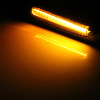 O Pereche de Semnal Lampă de Semnalizare cu Lumină LED-uri Auto Dinamic de poziție Laterale Lumina de Semnalizare Pentru BMW E60 E61 E81 E82 E88 E90 E91 E92 E93