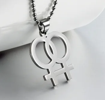 ZORCVENS Noua Moda de sex Feminin 316L din Oțel Inoxidabil, Pandantive&Coliere Rece Lesbiene Gay Pride Bijuterii