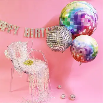 20buc/pachet 22 inch 4D Curcubeu Gradient Disco Folie Retro, Baloane pentru Nunta, Petrecere Tematica Sărbătoare Decoratiuni