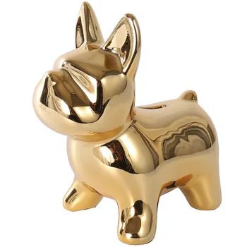 Câine în Formă de Ceramica pusculita Animalelor Bulldog pusculita Acasă Monedă cutie Bulldog pusculita de Origine Animală Meserii Accesorii