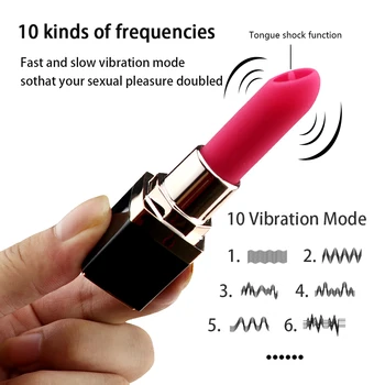 Portabil 10 Viteze Mini Vibrator Ruj de Reîncărcare Glonț G-spot Masaj Clitoris Stimulator Erotic Produs Jucarii Sexuale pentru Femei