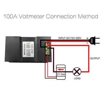 ATORCH 250V 100A Digital Tensiune de Metri indicator Energie Voltmetru Ampermetru de curent Amper Volt wattmeter tester detector