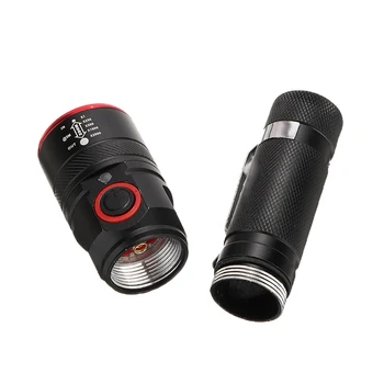 T6 LED Lanterna USB de Încărcare Lanterne cu Zoom Telescopic se Concentreze 18650 Baterie de Lumină pentru Biciclete Camping 113 x30x 22mm