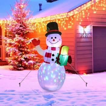 LED Luminat om de Zapada Gonflabil Pompa de Aer Lampă de Noapte Decor de Crăciun, un Moș Crăciun Gigant cu Carja Xmas elemente de Recuzită, Decor