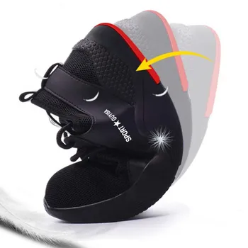 2019 Nou Cuplu Securitatea Muncii Pantofi Bombeu Metalic Respirabil Adidasi Sport Confortabile, Usoare Bărbați Femei Pantofi De Sport