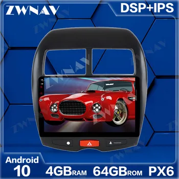 PX6 4+64GB, Android 10.0 Auto Multimedia Player Pentru Mitsubishi ASX 2011-GPS Navi Radio navi stereo IPS ecran Tactil unitatea de cap