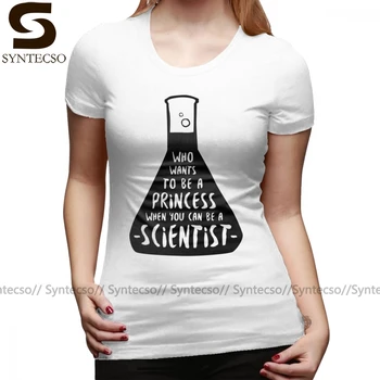 Sora T-Shirt, Care Vrea Să Fie O Prințesă, Când Poți Fi Un om de Știință Tricou Alb XXL Femei tricou Grafic Doamnelor Tricou