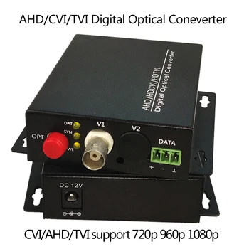 1-CH Video HD CVI, AHD TVI Fibre optice Convertor coaxial converter single-mode fibra singur 10KM 1080P
