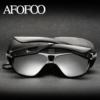 AFOFOO Bărbați ochelari de Soare Polarizat Design de Brand Oameni de Conducere Ochelari de Soare Noapte Viziune Ochelari Pentru bărbați Ochelari de UV400 Nuante Gafas