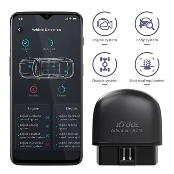 OBD2 Scanner XTOOL AD10 Advancer Bluetooth EOBD2 Auto Cititor de Cod Lucra pe Android / Windows cu HUD Head Up Display