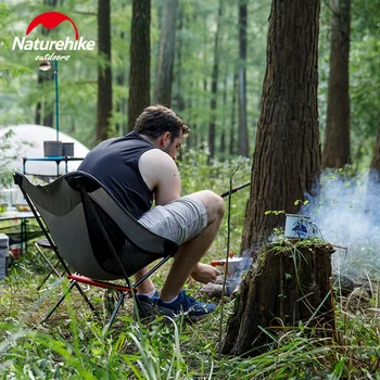 Naturehike Usor Pliere Compacta Camping, Backpacking Scaune Respirabil Confortabil Portabil Luna Scaun pentru Pescuit, Picnic