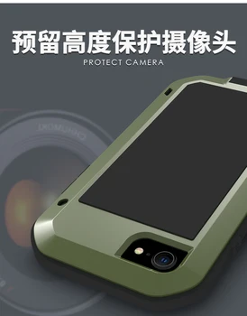 Dragoste originală Mei Puternic de Caz Pentru iPhone SE 2020/iPhone 8/7 rezistent la apa rezistent la Socuri Aluminiu Capac Caz cu acces gratuit la Sticla