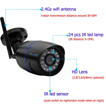 CamHi WIFI IP CCTV aparat de Fotografiat Înregistrare Audio 1080P, 960P 720P Rețea de 2.0 MP aparat de Fotografiat fără Fir Onvif rezistent la apa Camera IP TF Card de Stocare