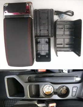 Pentru Hyundai I20 cotiera cutie centrală a Stoca conținut cutie de Depozitare cotiera hyundai cutie cu suport pentru pahare scrumieră interfata USB