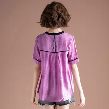 Plus Dimensiune Femei Casual T-shirt New Sosire 2021 Vara coreeană Stil Simplu, cu Dungi de Toate-meci de Libertate de sex Feminin Topuri Teuri S2821