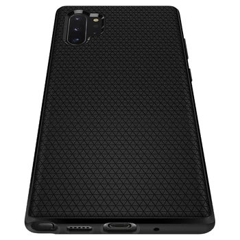 Spigen Aer Lichid Caz pentru Samsung Galaxy Nota 10 Plus / Nota 10 Negru Mat Flexibil TPU Anit-Alunecare Subțire, Ușor de Caz