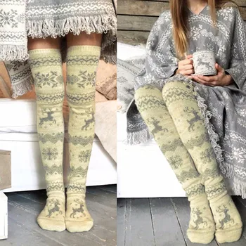 Femei Iarna Coapsă-mare Cald Sockings Tricotate Cablu Peste Genunchi Timp de Boot mult Fete Femei Toamna Iarna Moda Sockings