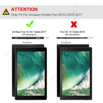 GZERMA Slim Caz De Foc HD 10 Tablet 2019 2017 Smart Auto Wake Sleep Stau Caz Acoperire Pentru Amazon fire HD 10 10.1 Inch Comprimat