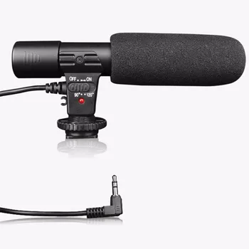 Condensator profesional pentru Microfon de 3,5 mm Microfon de Înregistrare Interviu Microfon pentru DSLR Video Camera Video DV Picătură de Transport maritim