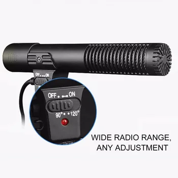 Condensator profesional pentru Microfon de 3,5 mm Microfon de Înregistrare Interviu Microfon pentru DSLR Video Camera Video DV Picătură de Transport maritim