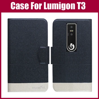 Vânzare Fierbinte! Lumigon T3 Caz de Înaltă Calitate 5 Culori de Moda Flip Ultra-subțire din Piele Capac de Protecție Pentru Lumigon T3 Caz Telefon Sac