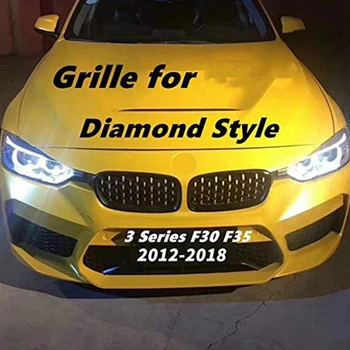 Față de Rinichi Grătar, Capota Fata Grila de Diamant Meteor Gratar pentru-BMW F30 F31 F35 320I 328I 335I 2012-2018